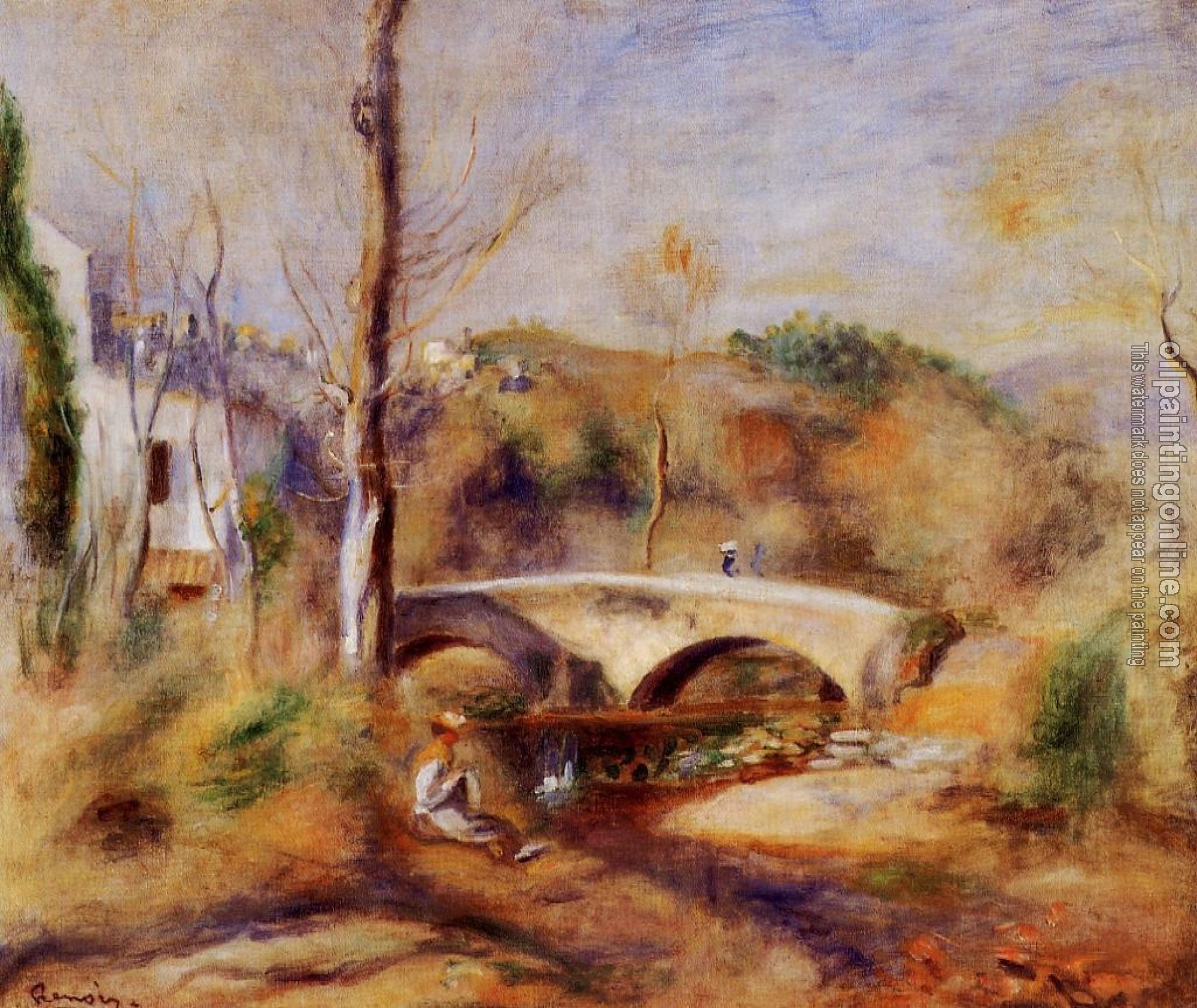 Renoir, Pierre Auguste - Landscape with Bridge